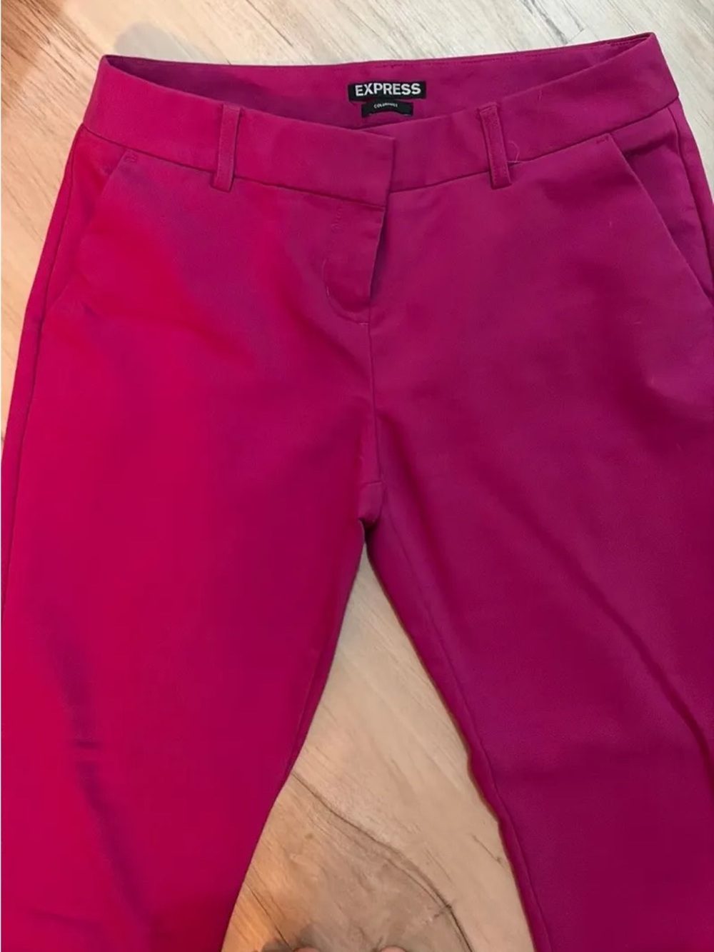 Express Magenta Cropped Ankle Pants